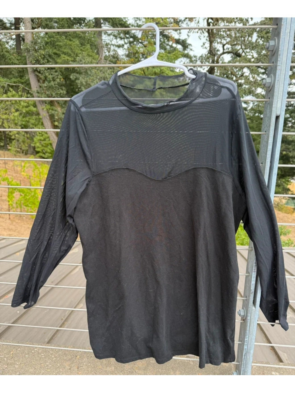 Torrid peek a boo sheer sweetheart neckline shirt size 2